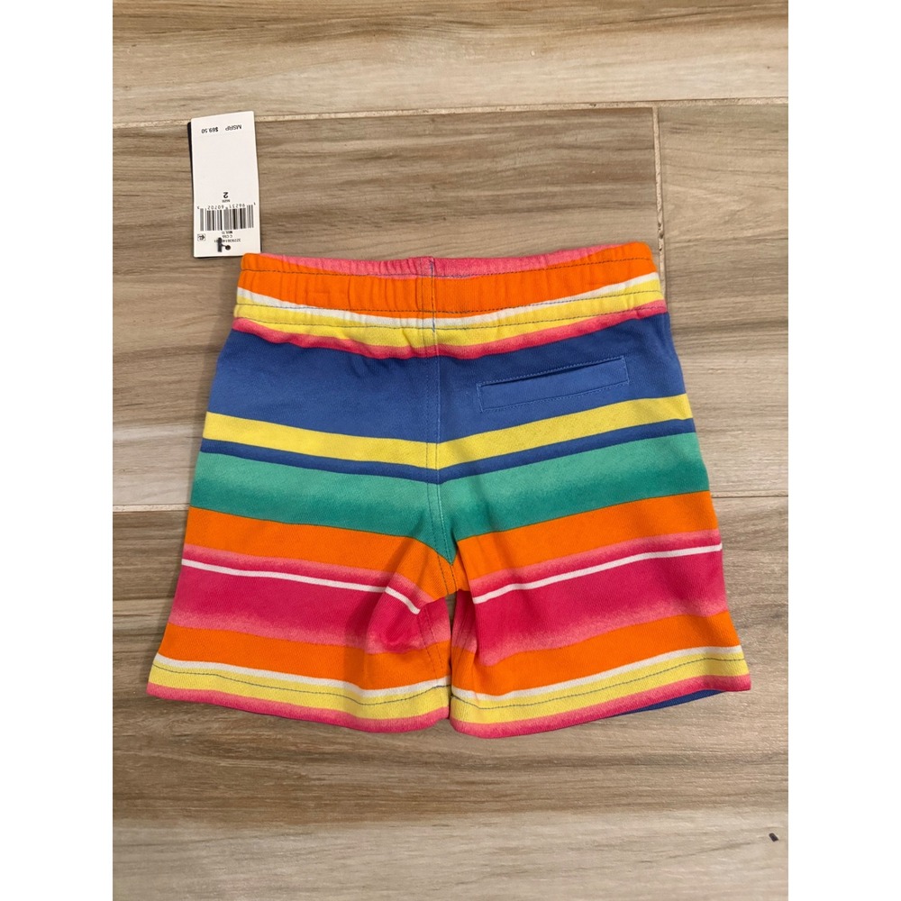 Polo Ralph Lauren Toddler Boys Multi Color Stripe Jersey Shorts Size 2 NWT - Picture 4 of 7